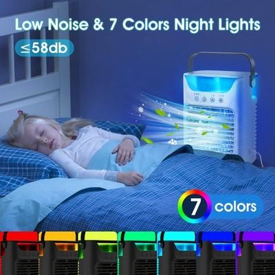 700ml Desktop Air Cooling Fan 7Color Ambient Lights 3-Speed Fan & Timmer Setting