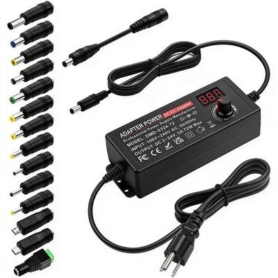72W Power Supply DC 3V~24V Adjustable Variable Universal Switching AC/DC Adapter