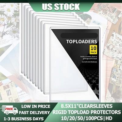 8.5*11" Rigid Clear Toploaders Art Print Supplies Document Protector 10-100 PCS