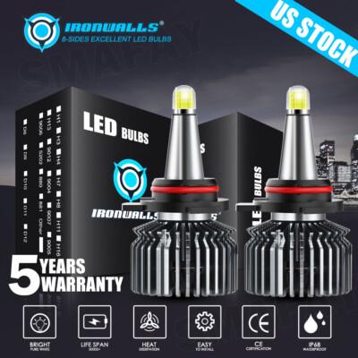 8-Sides HB3 9005 LED Headlight Super Bright Bulbs Kit White 6500K High Beam 2026