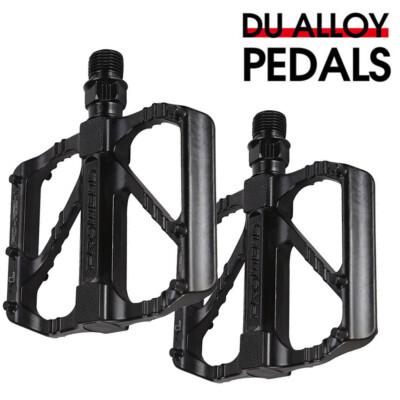 9/16" Bike Pedals Mountain Road Bicycle Aluminum Sealed Bearing Metal Flat Pedal
