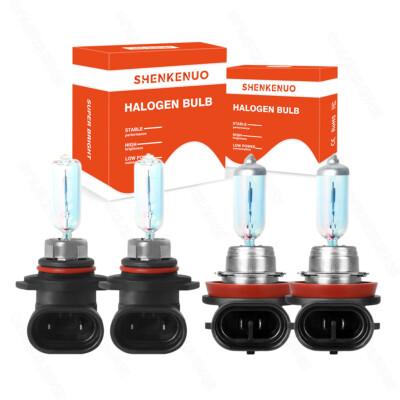 9005 / H11 Halogen Headlights High Low Beam Bulbs Kit White Lamps