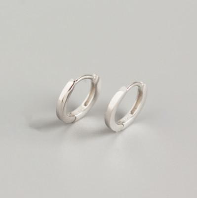 925 Sterling Silver Plain Huggie Hoop Earrings Girl Women Gift 6/10/12/16mm A33