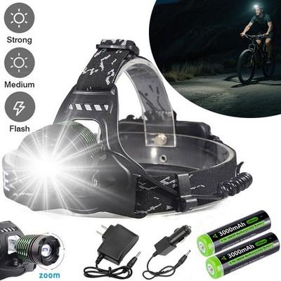 990000LMS Super Bright LED Headlamp Rechargeable Headlight Head Torch Flashlight