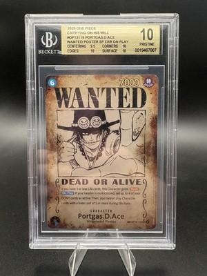 Ace Wanted Poster SP * ERROR* One Piece Trading Card Game OP13-119 BGS 10