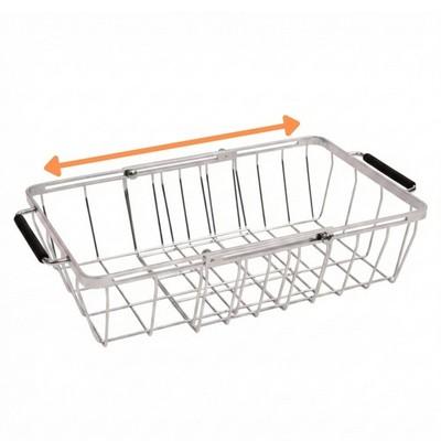Adjustable Cooler Basket - Expands 11.75" to 18.5" - Non-Slip Rubber Handles,...