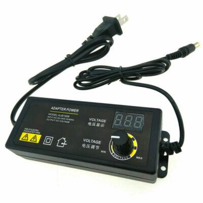 Adjustable Voltage Power Supply 3-24V w/ LCD Display AC / DC Switch Adapter USnh