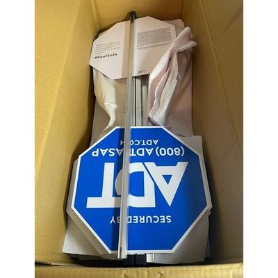 ADT Security Yard Signs with Stakes Blue Octagon Home Protection 29 Count Lot