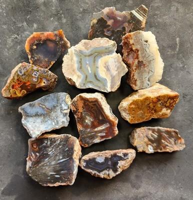 Agate Slices Lot, Rough Agate Lot, Agate Slices Bulk, Agate Slices, 3.1 lbs