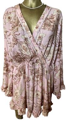 AGUA BENDITA x Target Sweet Pastel FLORAL Shorts ROMPER Playsuit Size XXL