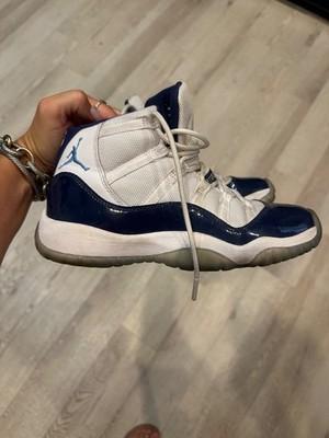 Air Jordan 11 Retro “UNC” / “Win Like ’82” in the White/University Blue–Midnight