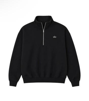 Alo Yoga Black Accolade Quarter Zip Pullover XS-XXL, New, Free Shipping