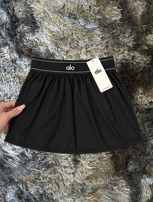 Alo Yoga Match Point Tennis Skirt Black Size XS & Small