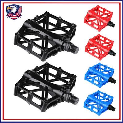 Aluminum Bike Pedals Triple Bearing CNC Body MTB Road Non-slip Sealed 9/16" USA