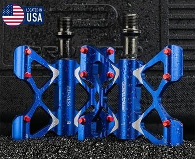 Aluminum Road MTB Mountain Bike XC Bicycle Pedal Butterfly 3 Bearing Flat Pedals