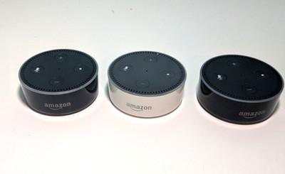 Amazon Echo Dot 2nd Generation Smart Speaker Black RS03QR Lot of 3