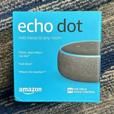 Amazon Echo Dot (3rd Gen) Smart Speaker Alexa Gray Bluetooth Wi-Fi 3.5mm