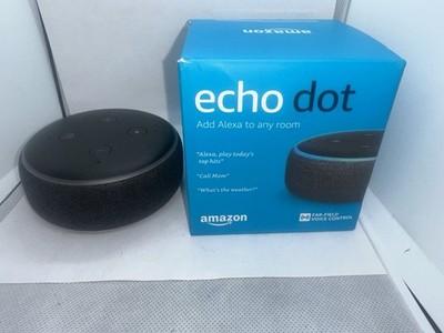 Amazon Echo Dot 3rd Gen Smart Speaker No power Cord. A