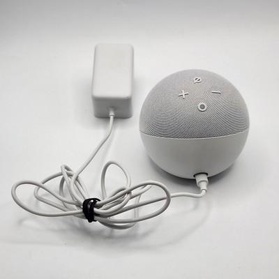 Amazon Echo Dot 5th Gen Smart Speaker White C2N6L4 w/ Power Adapter Tested