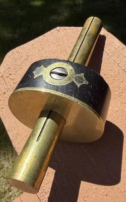 Antique Thomson Brass Wood Oval Marking Mortise Gauge Cabinet Woodworking Tool