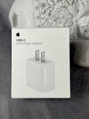 Apple MHJA3AM/A 20W USB-C Power Adapter Brick Wall Plug Power Supply, White