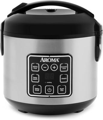 Aroma Digital Rice Cooker 8-Cup Cooked 4-Cup Uncooked Multicooker Steamer ARC-91