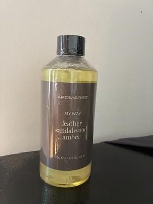 Aroma360 My Way Leather Sandalwood Amber Fragrance Oil, 500mL