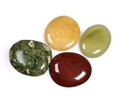 Assorted Polished Smooth Stones 72.2 grams. 4 piece lot
