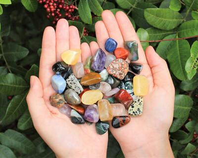 Assorted Tumbled Stones SMALL: 1000 Carat Wholesale Bulk Lot Mixed