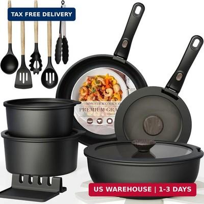 Astercook 21 Pcs Pots and Pans Set Non Stick Ceramic Cookware Set Detachable