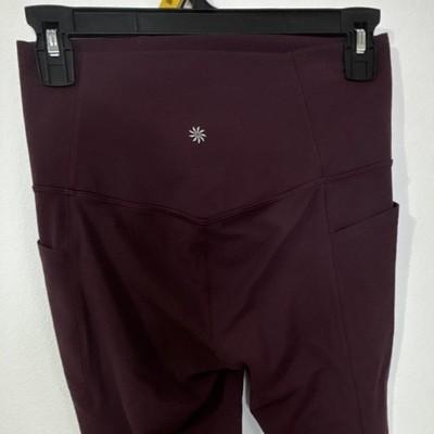Athleta Salutation Stash 7/8 Tight SZ Small – Mauve/Plum - Yoga - Pilates- Run