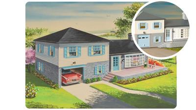 Bachmann 45633 O 75th Anniversary Plasticville Split Level House Kit