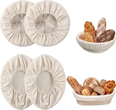 Banneton Liner, 4 Pcs 10 Inch Cloth Bowl Covers for Bread Proofing Cover