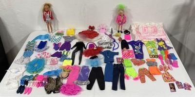 Barbie Doll Clothes Lot 80s 90s 2 Dolls 50+ Pieces Outfit Shoes Accessories