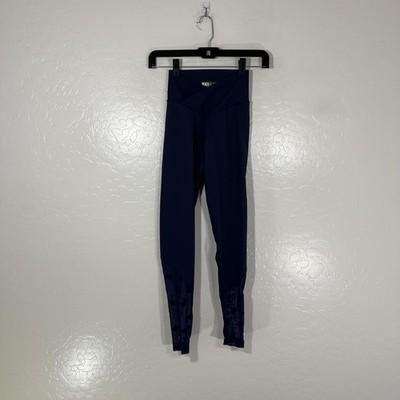 Beach Riot Leggings Womens XS Blue High Rise Mesh Polka Dot Ankle Yoga Pants Gym