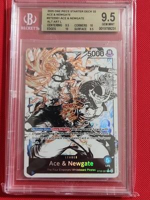 BGS 9.5 Ace & Newgate ST22-001 Alt Art One Piece Card English