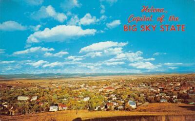 Big Sky State Capital HELENA, MONTANA Lewis & Clark County '60s Vintage Postcard