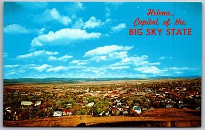 Big Sky State Capital HELENA, MONTANA Lewis & Clark County '60s Vintage Postcard