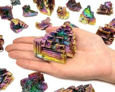 Bismuth Crystals / Iridescent Rainbow Bismuth Specimens - Choose Size