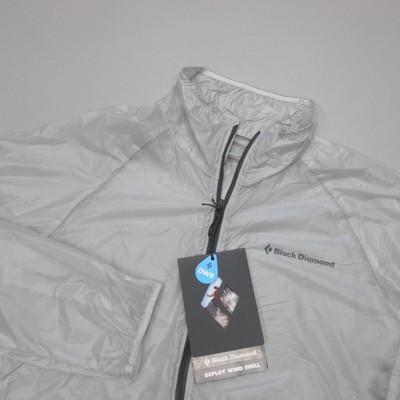 Black Diamond Deploy Wind Shell 1/2 Zip Jacket Alloy Grey DWR Nylon Men's Size S