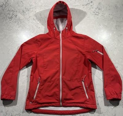 Black Diamond Double Diamond Soft Shell Jacket Womens Large Red Fleece Lined