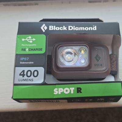 Black Diamond Spot R 400 LED Rechargeable Headlamp 400 Lumens IP67 Brown