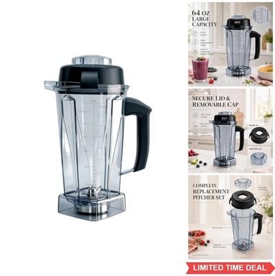 Blender Pitcher 64oz Tritan BPA Free Replacement Container with Lid and