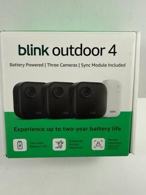 Blink Outdoor 4, (4th Gen 2025) Wireless 3 Camera Security System + Sync Module