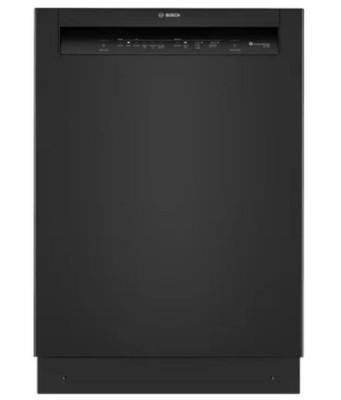 Bosch 300 Series 24" Front Control Dishwasher NEW Black W/ Third Rack SHE43DM6N