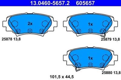 Brake Pads ATE 13.0460-5657.2 for MAZDA