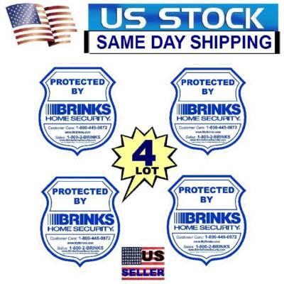 BRINKS SECURITY MONITORING SYSTEM IN USE ALARM WINDOW DECAL WARNING STICKER SIGN