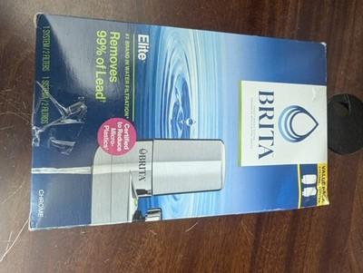 Brita Elite Faucet Mount Water Filtration System Chrome Value Pack