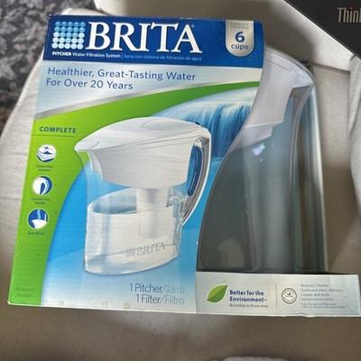 Brita Water Filter Pitcher 6 Cup with 1 Standard Filter, BPA Free - Blue