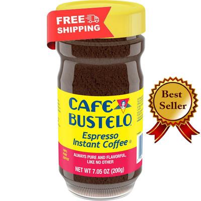 Cafe Bustelo, Espresso Style, Dark Roast Instant Coffee 7.05 oz Jar